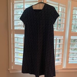 J. McLaughlin Navy and White Patterned swing Dress